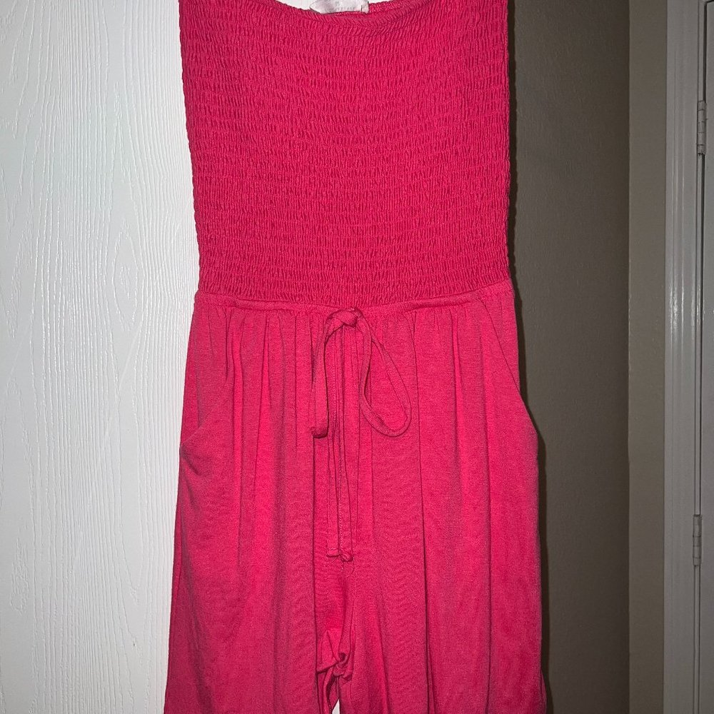 Womens Hot Pink Romper, Size M
